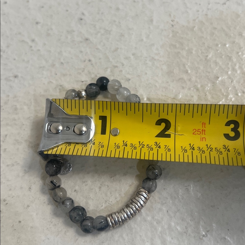 TATEOSSIAN Grey & Black Beaded Bracelet Elasticated‎ - Picture 9 of 9